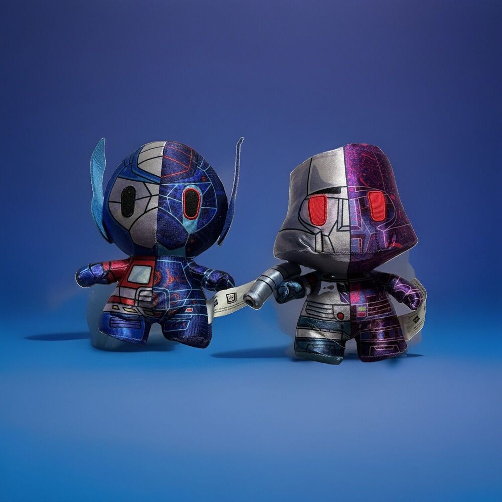 YuMe DZNR Collectible Plush Transformers Set Of 2 Megatron and Optimus Prime New